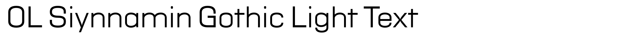 OL Siynnamin Gothic Light Text image